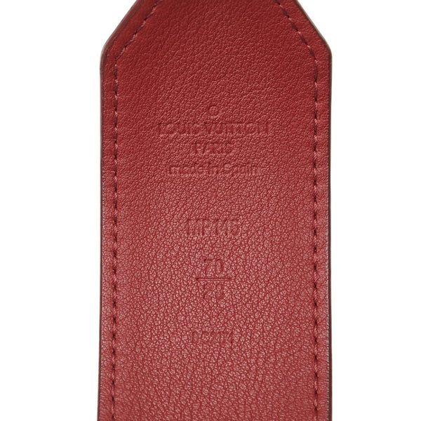 ルイ ヴィトン ベルト サイズ：70/23 MP145 ワインレッド ボルドー レザー レディース LOUIS VUITTON 【中古】