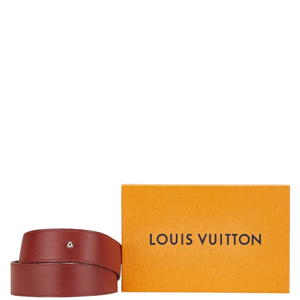ルイ ヴィトン ベルト サイズ：70/23 MP145 ワインレッド ボルドー レザー レディース LOUIS VUITTON 【中古】