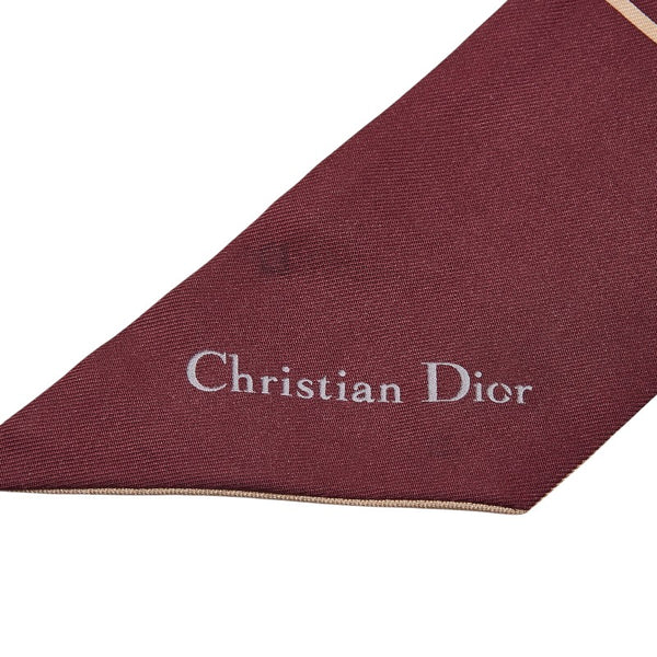 ディオール ミッツァ J'ADIOR トロッター オブリーク スカーフ ベージュ ブラウン シルク レディース Dior 【中古】