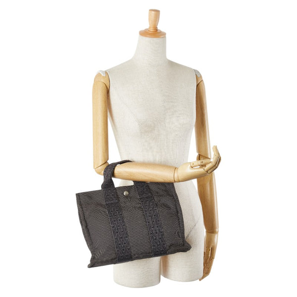 エルメス エールライン トートPM ハンドバッグ トートバッグ グレー キャンバス レディース HERMES 【中古】