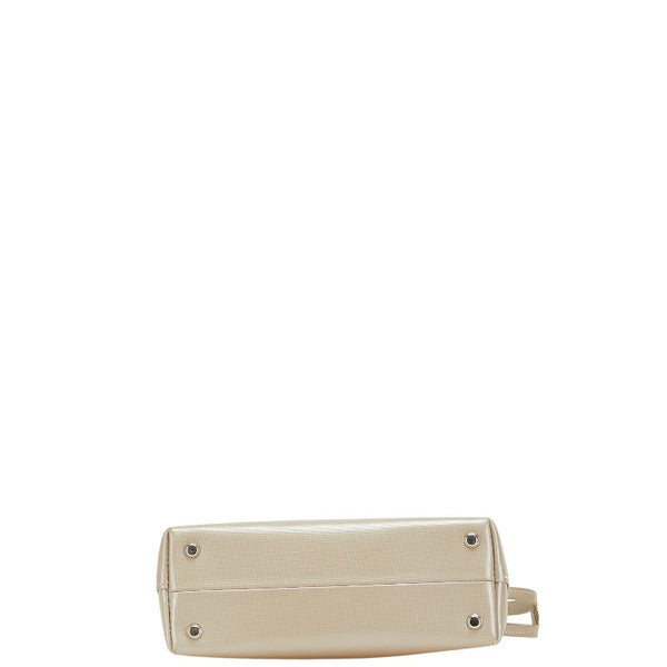 ジバンシー ロゴ ハンドバッグ グレージュ ベージュ レザー レディース Givenchy 【中古】