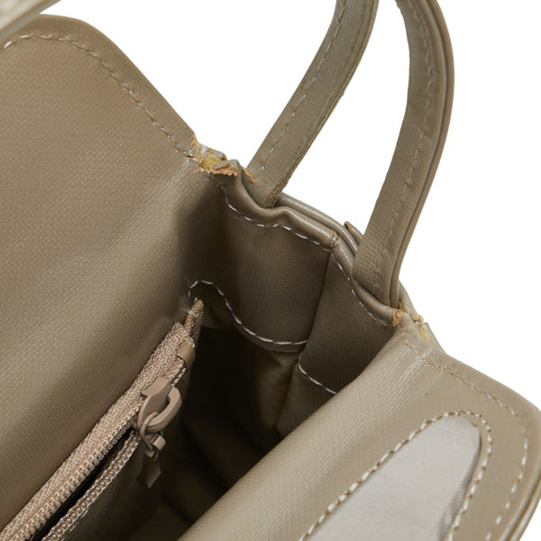 ジバンシー ロゴ ハンドバッグ グレージュ ベージュ レザー レディース Givenchy 【中古】
