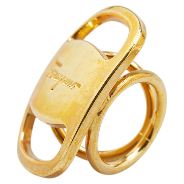 サルヴァトーレフェラガモ ヴァラ スカーフリング ゴールド メッキ レディース Salvatore Ferragamo 【中古】