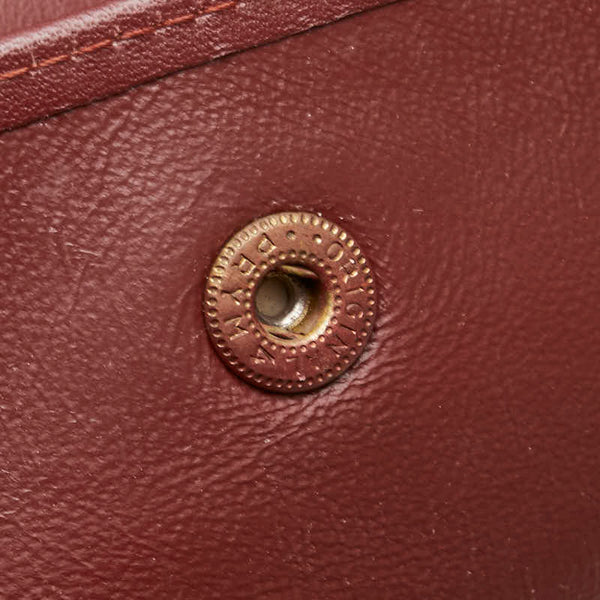 カルティエ マストライン クラッチバッグ ワインレッド ボルドー レザー レディース CARTIER 【中古】