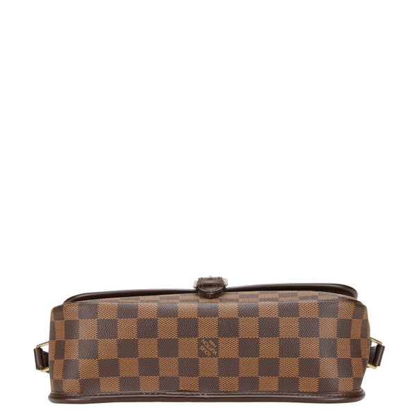ルイ ヴィトン ダミエ ソローニュ 斜め掛け ショルダーバッグ N48079 ブラウン PVC レザー レディース LOUIS VUITTON 【中古】