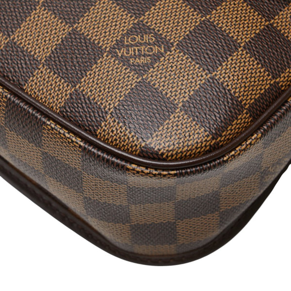 ルイ ヴィトン ダミエ ソローニュ 斜め掛け ショルダーバッグ N48079 ブラウン PVC レザー レディース LOUIS VUITTON 【中古】