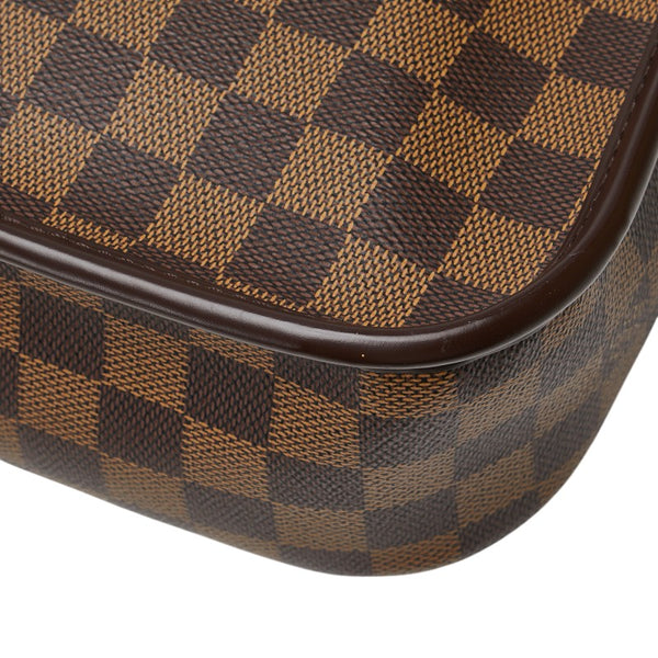 ルイ ヴィトン ダミエ ソローニュ 斜め掛け ショルダーバッグ N48079 ブラウン PVC レザー レディース LOUIS VUITTON 【中古】