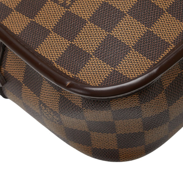 ルイ ヴィトン ダミエ ソローニュ 斜め掛け ショルダーバッグ N48079 ブラウン PVC レザー レディース LOUIS VUITTON 【中古】