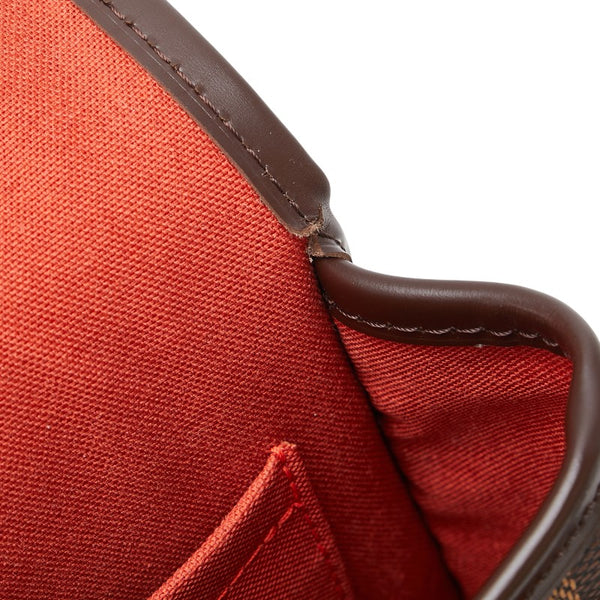 ルイ ヴィトン ダミエ ソローニュ 斜め掛け ショルダーバッグ N48079 ブラウン PVC レザー レディース LOUIS VUITTON 【中古】