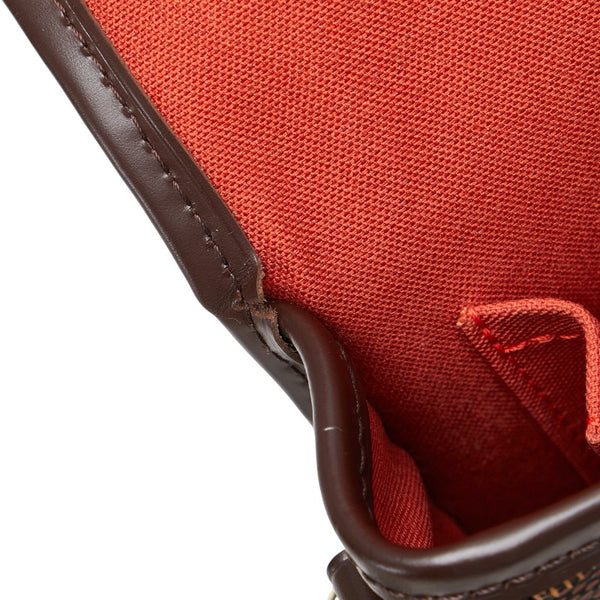 ルイ ヴィトン ダミエ ソローニュ 斜め掛け ショルダーバッグ N48079 ブラウン PVC レザー レディース LOUIS VUITTON 【中古】