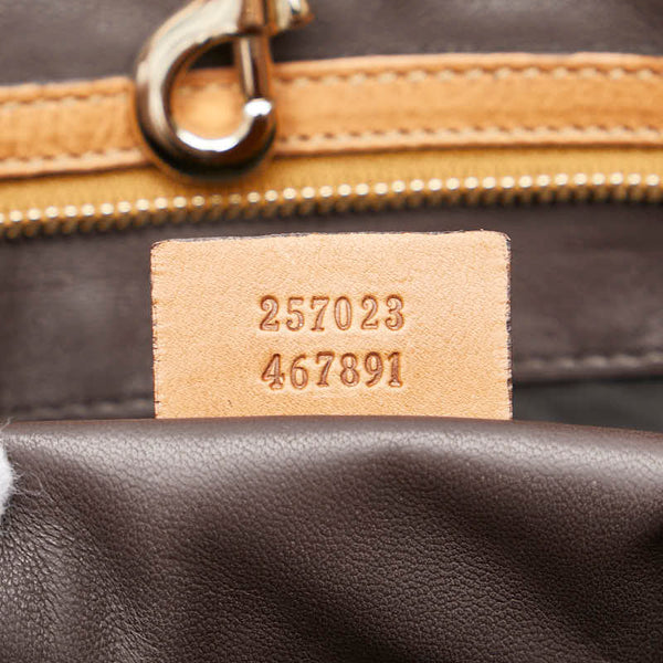 グッチ マラケシュ パイソン トートバッグ 257023 ベージュ ブラウン レザー レディース GUCCI 【中古】