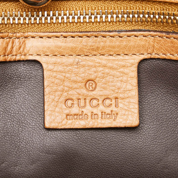 グッチ マラケシュ パイソン トートバッグ 257023 ベージュ ブラウン レザー レディース GUCCI 【中古】