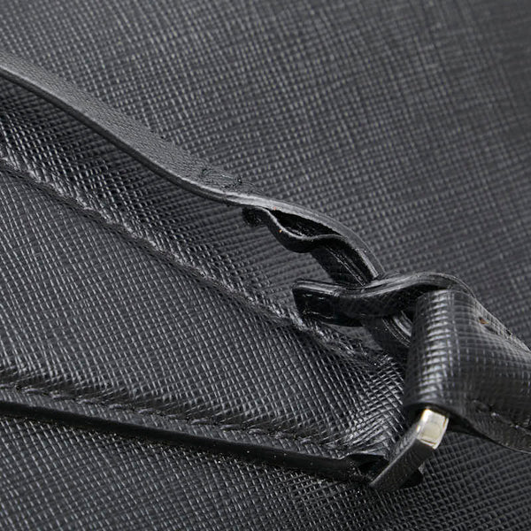 プラダ ハンドバッグ ビジネスバッグ ブラック レザー メンズ PRADA 【中古】
