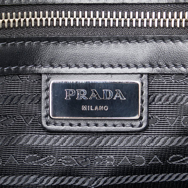 プラダ ハンドバッグ ビジネスバッグ ブラック レザー メンズ PRADA 【中古】