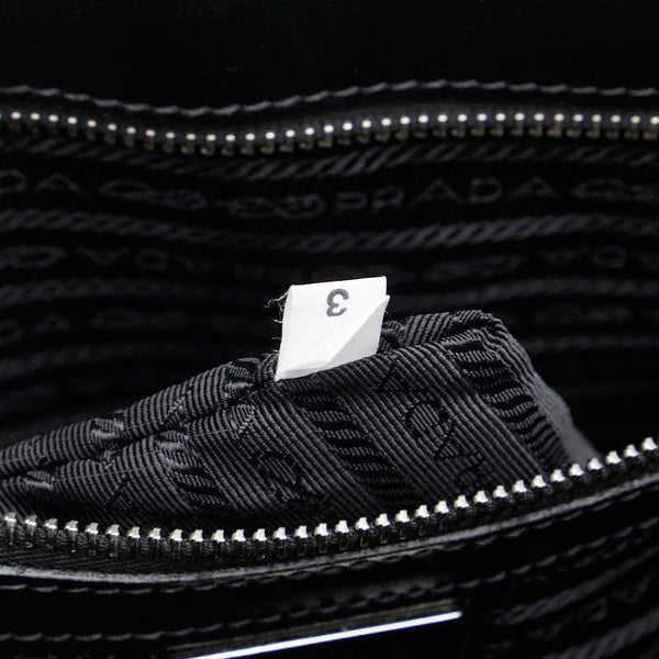 プラダ ハンドバッグ ビジネスバッグ ブラック レザー メンズ PRADA 【中古】