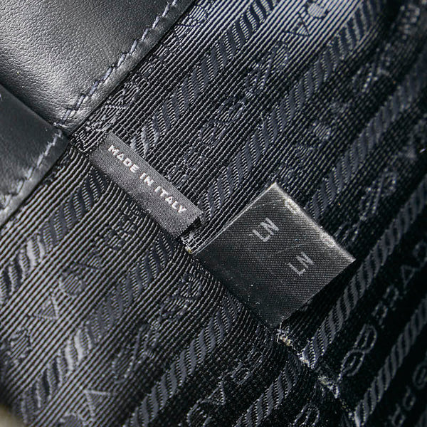 プラダ ハンドバッグ ビジネスバッグ ブラック レザー メンズ PRADA 【中古】