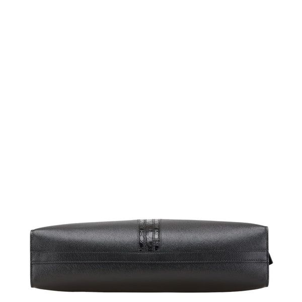 プラダ ハンドバッグ ビジネスバッグ ブラック レザー メンズ PRADA 【中古】