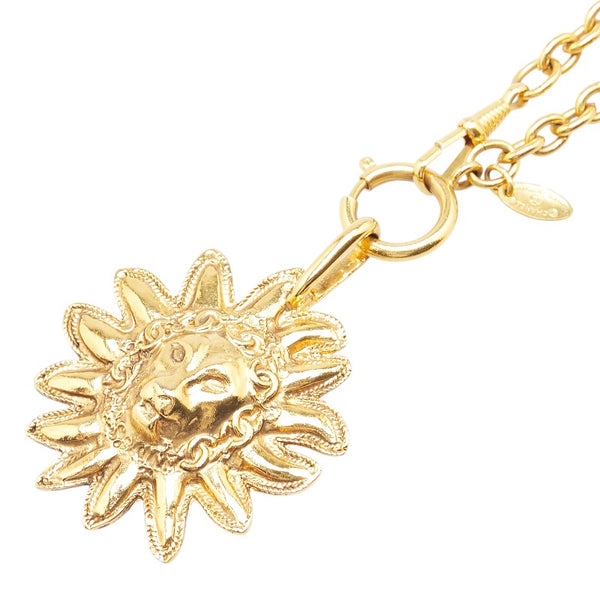 シャネル ライオン ロングネックレス ゴールド メッキ レディース CHANEL 【中古】
