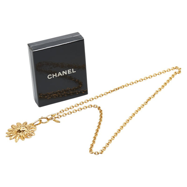 シャネル ライオン ロングネックレス ゴールド メッキ レディース CHANEL 【中古】