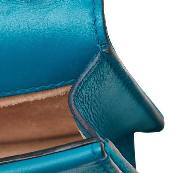 グッチ ディオニュソス スーパー ミニバッグ チェーン 斜め掛け ショルダーバッグ 476432 ブルー グリーン ベロア レザー レディース GUCCI 【中古】