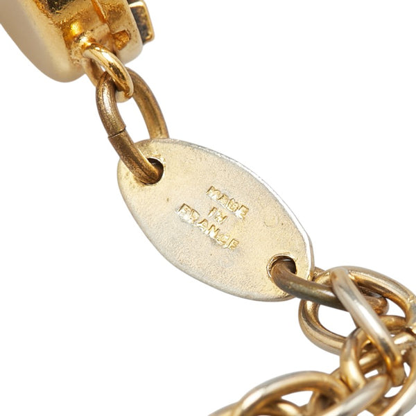 シャネル ヴィンテージ 1982 ココマーク ロングネックレス ダブルチェーン ゴールド メッキ フェイクパール レディース CHANEL 【中古】