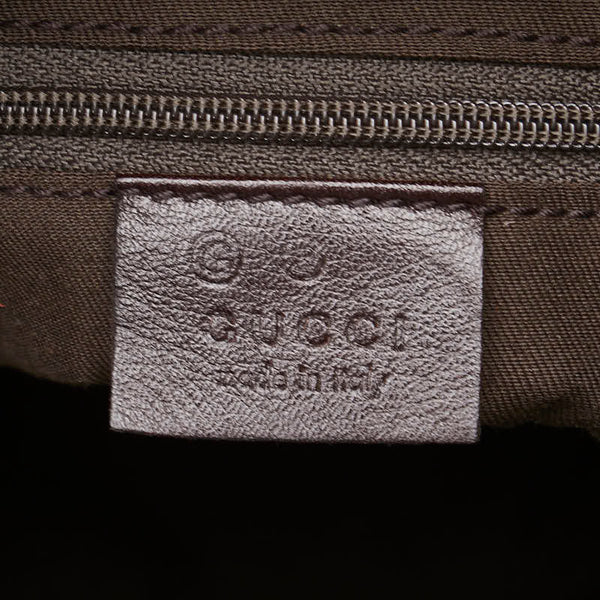 グッチ ホースビット モチーフ ハンドバッグ 179777 ベージュ ブラウン キャンバス レザー レディース GUCCI 【中古】