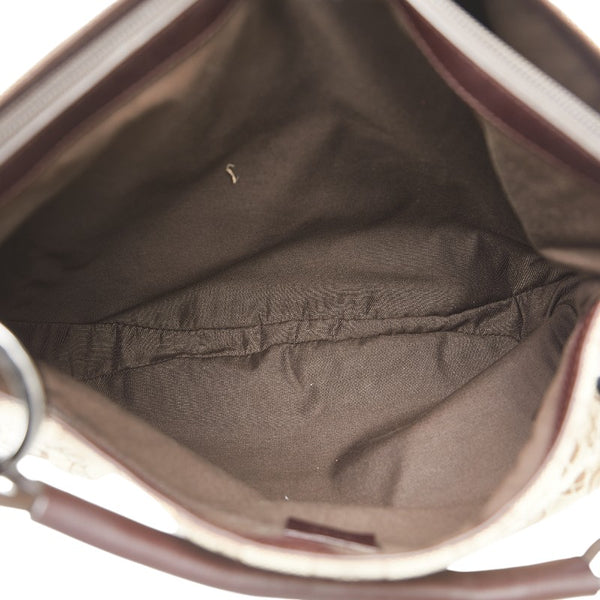 グッチ ホースビット モチーフ ハンドバッグ 179777 ベージュ ブラウン キャンバス レザー レディース GUCCI 【中古】