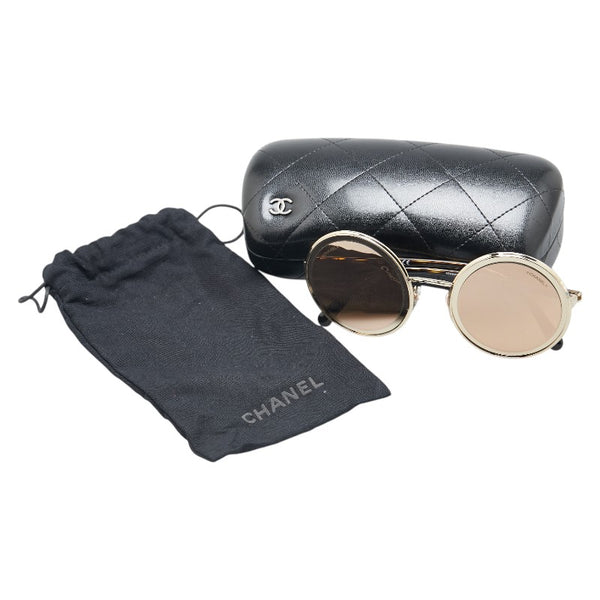 シャネル ラウンド サングラス 4226 ブラウン プラスチック レディース CHANEL 【中古】