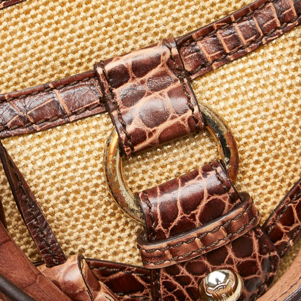 セリーヌ ブギーバッグ トートバッグ ベージュ ブラウン ラフィア レザー レディース CELINE 【中古】