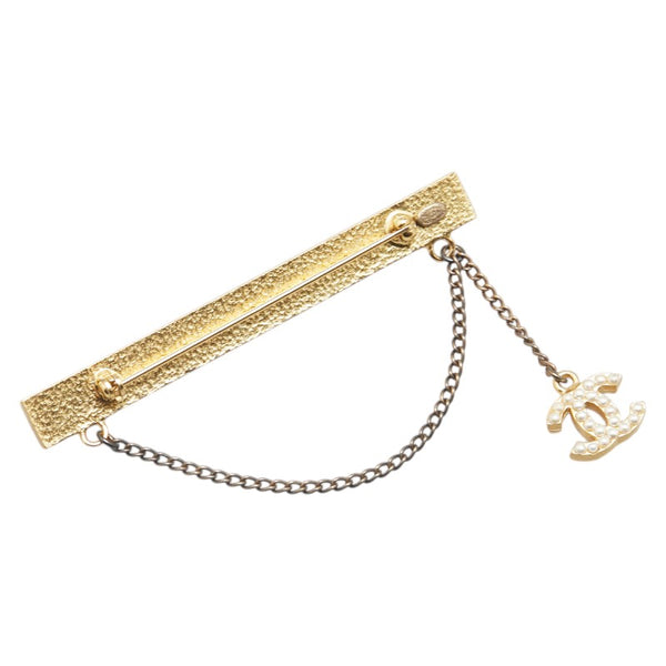 シャネル ココマーク ブローチ ゴールド メッキ フェイクパール レディース CHANEL 【中古】
