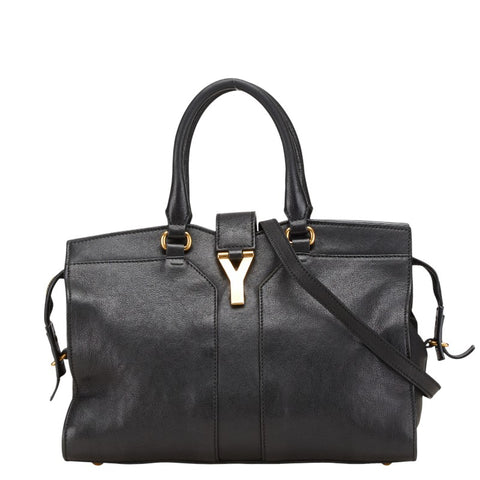 サンローラン カバスシック ハンドバッグ ショルダーバッグ 2WAY ブラック レザー レディース SAINT LAURENT 【中古】