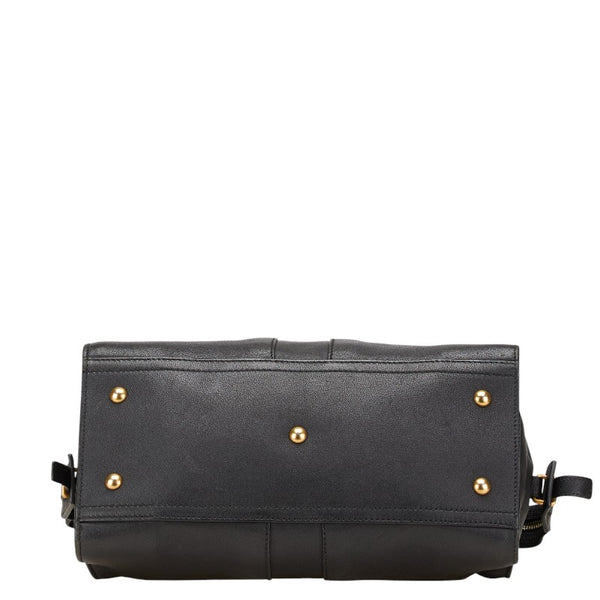 サンローラン カバスシック ハンドバッグ ショルダーバッグ 2WAY ブラック レザー レディース SAINT LAURENT 【中古】