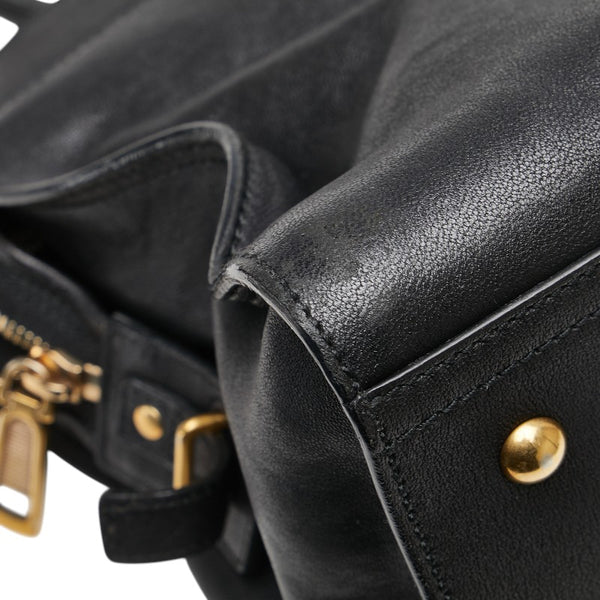 サンローラン カバスシック ハンドバッグ ショルダーバッグ 2WAY ブラック レザー レディース SAINT LAURENT 【中古】