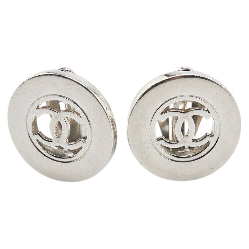 シャネル ココマーク ラウンド イヤリング シルバー メタル レディース CHANEL 【中古】