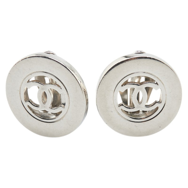 シャネル ココマーク ラウンド イヤリング シルバー メタル レディース CHANEL 【中古】