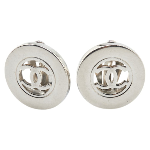 シャネル ココマーク ラウンド イヤリング シルバー メタル レディース CHANEL 【中古】