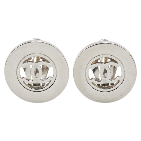 シャネル ココマーク ラウンド イヤリング シルバー メタル レディース CHANEL 【中古】