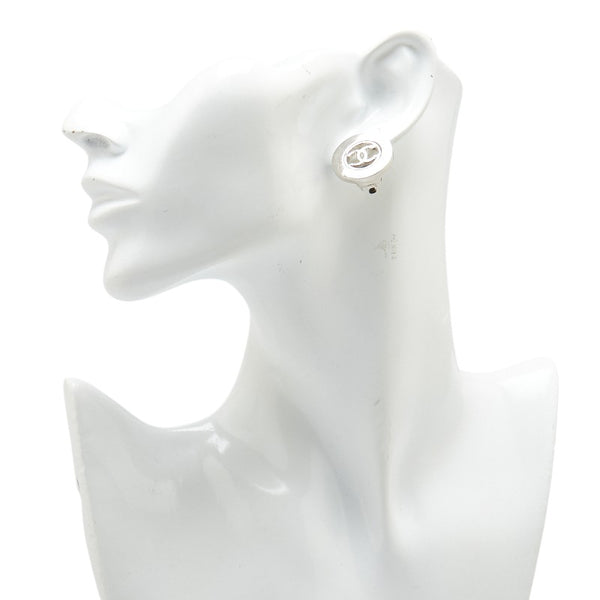 シャネル ココマーク ラウンド イヤリング シルバー メタル レディース CHANEL 【中古】