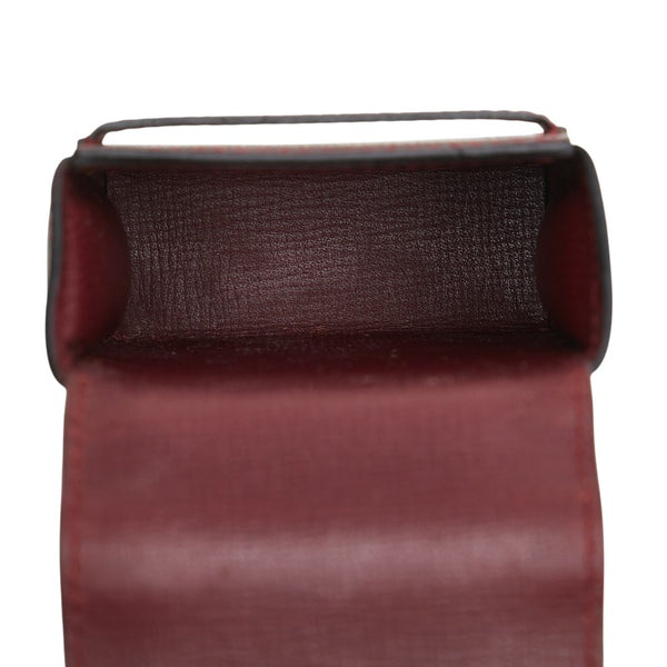 カルティエ マストライン シガレットケース ワインレッド レザー レディース CARTIER 【中古】