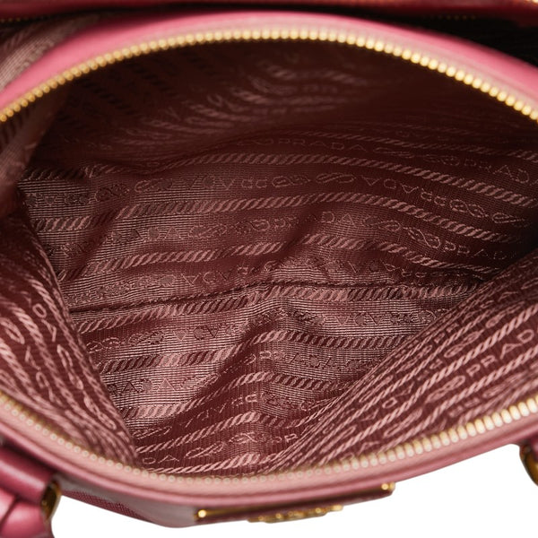 プラダ ガレリア サフィアーノ ハンドバッグ ショルダーバッグ 2WAY BN2274 ピンク レザー レディース PRADA 【中古】