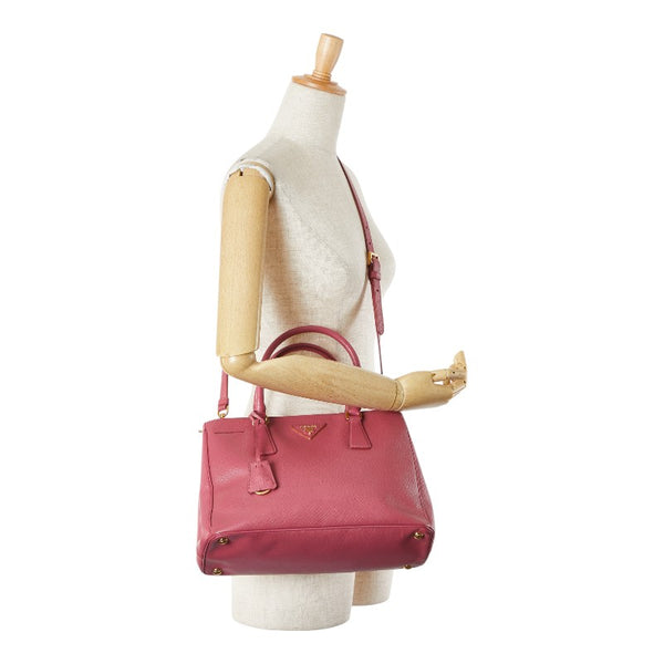プラダ ガレリア サフィアーノ ハンドバッグ ショルダーバッグ 2WAY BN2274 ピンク レザー レディース PRADA 【中古】