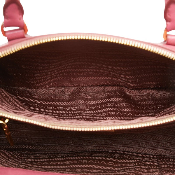 プラダ ガレリア サフィアーノ ハンドバッグ ショルダーバッグ 2WAY BN2274 ピンク レザー レディース PRADA 【中古】