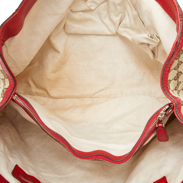 グッチ GGキャンバス バンブー タッセル トートバッグ 269945 ベージュ レッド キャンバス レザー レディース GUCCI 【中古】