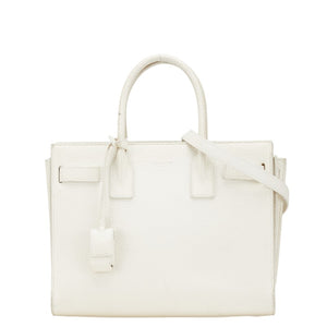 サンローラン サックドジュール ハンドバッグ ショルダーバッグ 2WAY ホワイト レザー レディース SAINT LAURENT 【中古】