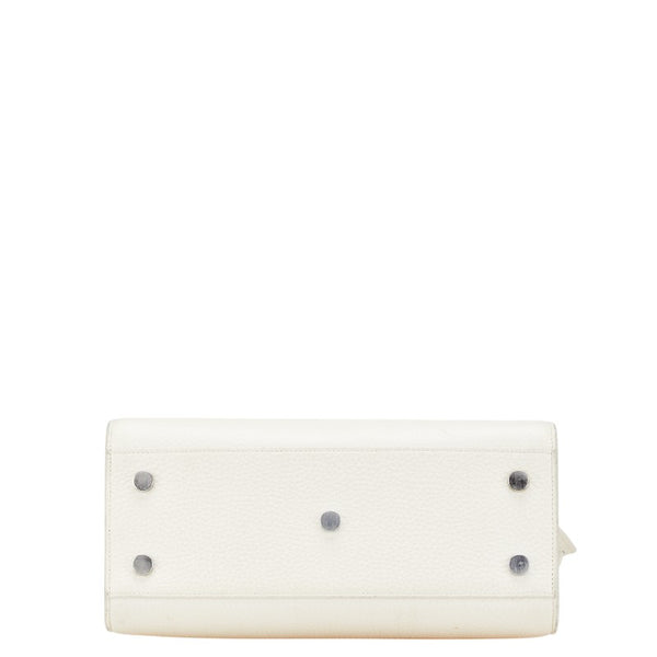 サンローラン サックドジュール ハンドバッグ ショルダーバッグ 2WAY ホワイト レザー レディース SAINT LAURENT 【中古】