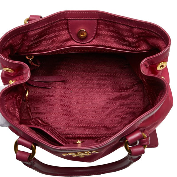 プラダ ハンドバッグ ショルダーバッグ 2WAY 1BA172 ピンク ナイロン レザー レディース PRADA 【中古】