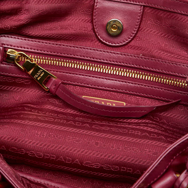 プラダ ハンドバッグ ショルダーバッグ 2WAY 1BA172 ピンク ナイロン レザー レディース PRADA 【中古】