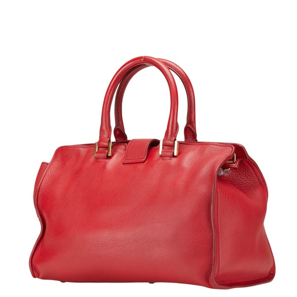 サンローラン プチカバス  ハンドバッグ ショルダーバッグ 2WAY 311210 レッド レザー レディース SAINT LAURENT 【中古】