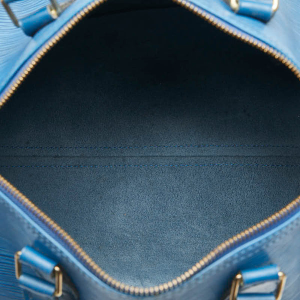 ルイ ヴィトン エピ スピーディ30 ハンドバッグ ミニボストンバッグ M43005 トレドブルー レザー レディース LOUIS VUITTON 【中古】