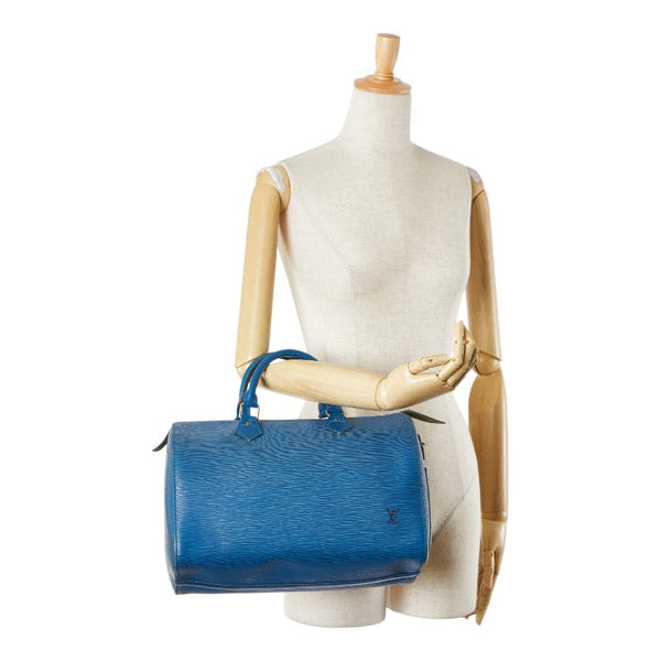 ルイ ヴィトン エピ スピーディ30 ハンドバッグ ミニボストンバッグ M43005 トレドブルー レザー レディース LOUIS VUITTON 【中古】